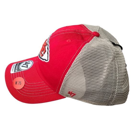 Kansas City Chiefs Red Trawler 47 Clean Up Trucker Adjustable Hat - Picture 3 of 8